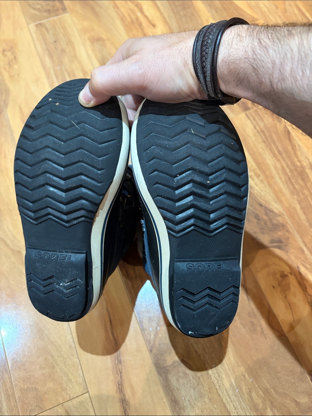 Sorel Kids Navy and Cream Fleece-Lined Snow Boots - Picture 4 of 5